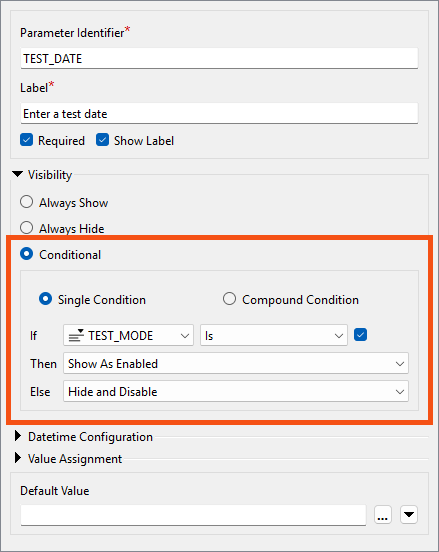 Use conditional visibility